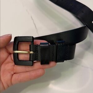 Zara Black Leather Belt